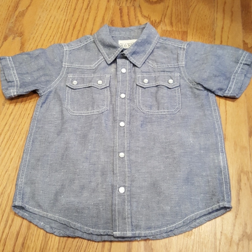 Old Navy Western Style Chambray Button Down Shirt